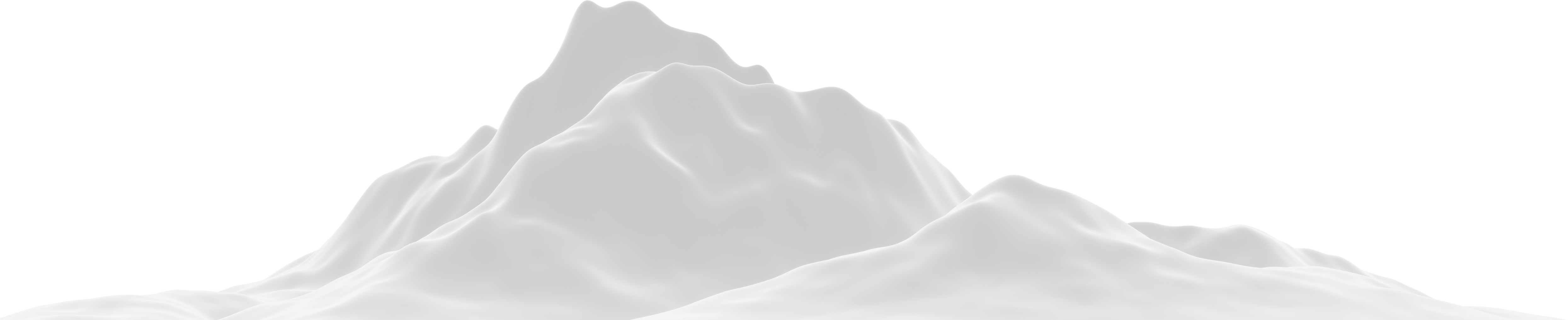 3D white snowy mountain